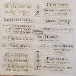 Close To My Heart Peace On Earth D1243 Clear Acrylic Stamps